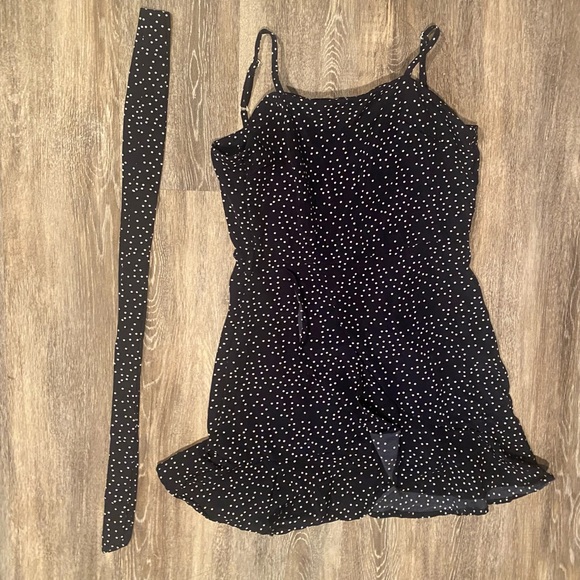 polka dot blue dress size small - Picture 1 of 2